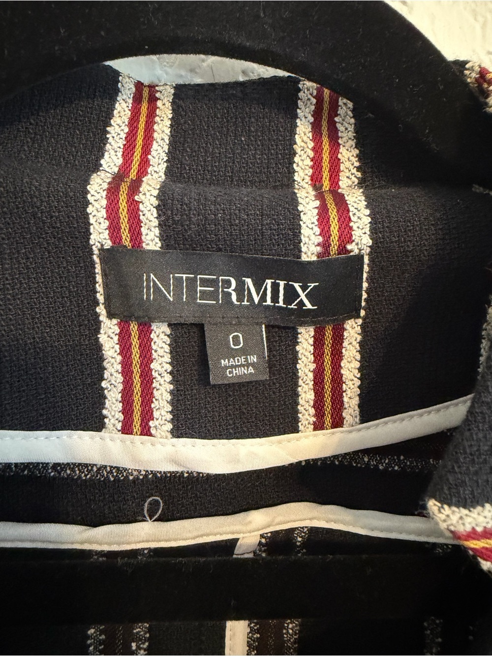 INTERMIX Black Cotton Peplum Blazer Size 0 - Picture 5 of 5